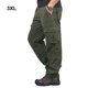 thumbnail image 5 of Qarigey Pantalón casual de poliéster para hombre con amplio espacio de bolsillo Actividades al aire libre Pantalón cálido de invierno Prendas para la parte inferior del cuerpo Verde 3XL, 5 of 6