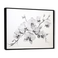 thumbnail image 2 of Designart "Tranquil Black And White Orchid II" Orchids Floater Framed Canvas Art Print, 2 of 5