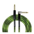 thumbnail image 1 of Cable para Instrumentos Kirlin Verde Negro Onda 20 Pies 1/4 Pulgadas Ángulo Recto a Recto, 1 of 3
