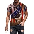 thumbnail image 1 of Camisetas Casuales Impresas de Manga Corta en el Patrón de Rayas, Camisetas Ligeras de Algodón a Rayas para Hombres, 1 of 5