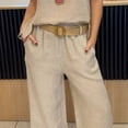 thumbnail image 4 of MSJUHEG Summer Work Outfits for Women Travel Outfits for Women Summer Pants Sets Women 2 Piece Outfits 2 Piece Outfits 2025 Travel Outfits for Women 2 Piece Sets Beige L, 4 of 9
