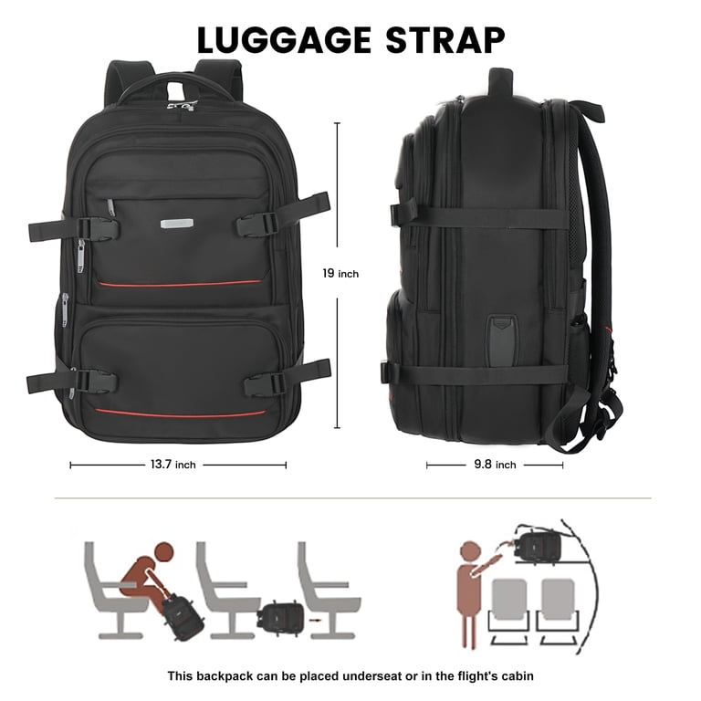 SMICURE 19" Laptop Backpack, Anti-Theft, Black photo 6