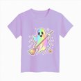 thumbnail image 4 of TOWED22 Toddler Girls Halloween Shirt Cute Ghost Tshirt Kids Outfits Spooky Season Short Sleeve Tees Tops, 4 of 4