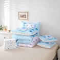 thumbnail image 5 of Manfei Milk Tea Axolotl Twin Bedding Sets 7-Piece, Kawaii Cartoon Animal Bedding Comforter Set, Teens Boys Girls Kids Reversible Sheet Sets, Luxury Bedroom Decor, 5 of 7