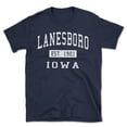 thumbnail image 1 of Lanesboro Iowa Classic Established Men's Cotton T-Shirt, 1 of 1