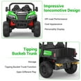 thumbnail image 5 of Ride On Dump Truck, 24V Ride On Car with Remote Control, Electric Dump Bed and Extra Shovel, Ride On Tractors Car with Music Player, Key Start for Safety, Gift for Kids, 5 of 8
