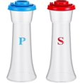 thumbnail image 1 of 2025 Latest Model Set of 2 Plastic Salt and Pepper Shakers with Lids Large Moisture Proof Salt, 1 of 5
