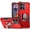 Red, variant on For Motorola Moto G 5G 2025 OPTIMUM Magnetic Ring Stand Hybrid Case Cover - Red