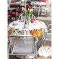 thumbnail image 4 of Outdoor Tablecloth with Umbrella Hole and Zipper, Orange Pumpkins Fall Round Table Cloth 54 Inch Waterproof Tablecloth, Thanksgiving Autumn Maple Leaf Sunflower Picnic Table Cover for Patio Camping, 4 of 7