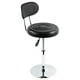 thumbnail image 1 of Taburete FURWOO de piel sintética SPA Salon con respaldo negro, 1 of 8