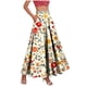 thumbnail image 3 of TaTaai Women's Vintage Boho Print High Waist Long Skirt Elastic Drawstring A-Line Ruffle Hem Maxi Skirt with Pockets for Daily Wear Gift, 3 of 9