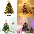 thumbnail image 2 of Small Table Christmas Tree with Lights and Ornaments Battery Operated Mini Tabletop Xmas Tree Office Desk, Apartment, Small Space Christmas Decorations, 2 of 9
