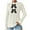 White, variant on Women's Crew Neck Bowknot Decor Cable Knit Drop Shoulder Long Sleeve Casual Pullover Sweater Ribbed KnitCardigan Outerwear Valentine's Day Tops Fall Warm Outfits