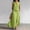 Green, variant on Womens Linen Look 2 Piece Sets With Sleeveless V Neck Vest And Side Slit Maxi Skirt Featuring Functional Pockets And Solid Color Black S