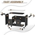 thumbnail image 6 of Easy Up Kitchen Island On Wheels, Spacious Resin Kitchen Cart with Storage Cabinet, Black Grill Table with Storage for Living Room, Courtyard, Outdoors, 6 of 8