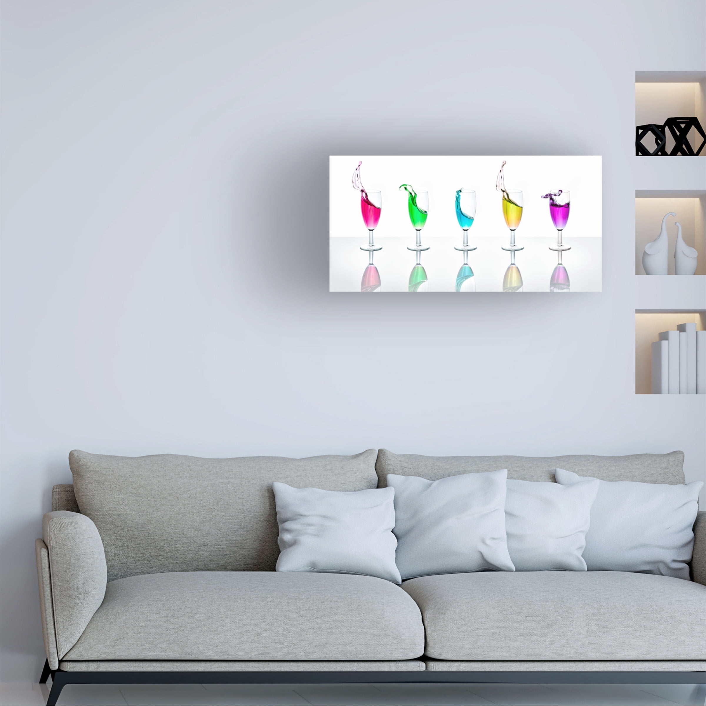 Petri Damsten 'Splashes' Canvas Art