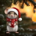 thumbnail image 2 of Tyidzon Christmas Ornaments, Xmas Mouse Hanging Decor, Animal Crafts Cute Christmas Tree Decorations for Car Home Holiday Party Supplies, 2 of 6