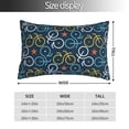 thumbnail image 2 of Fotbe Bicycle Colorful Funda de Almohada Decorativa Estilo Occidental, Lujo en Algodón, Fundas para Almohadas King, Cojín Estampado para Decoración del Hogar-14"x20", 2 of 6