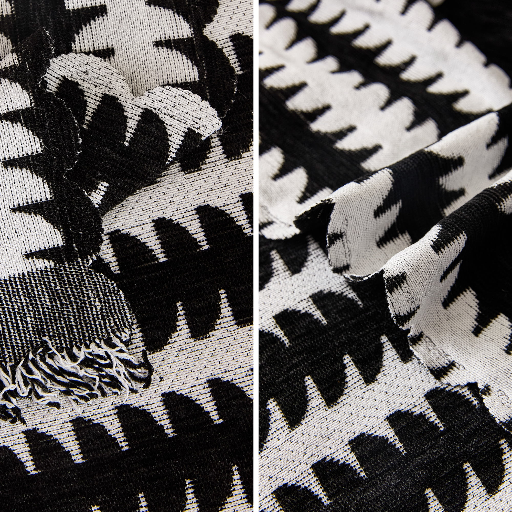 Smuge Sofa Cover, Couch Cover Protector Slipcover L Shape 3 Cushion Sofa Towel Sectional Throws Sofa Covers for Dogs Cats Home Decor(71"x 150", Black White)