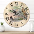 thumbnail image 2 of Designart 'Ancient Hummingbird On A Branch' Traditional Wood Wall Clock, 2 of 5