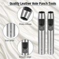 thumbnail image 3 of Leather Hole Punch Tool, 22Pcs Leather Hole Punch 0.5-12mm Circle Hole Punch Metal Hollow Punch Set, 3 of 5