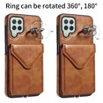 thumbnail image 3 of Allytech Galaxy A22 5G Case Wallet with Cards Holder & Detachable Shoulder Strap, Ring Holder Kickstand Vintage PU Leather Shockproof Wallet Case Cover for Samsung Galaxy A22 5G - Brown, 3 of 14