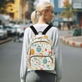 thumbnail image 7 of FORMRS Mini Backpack Purse for Women Travel Daypack Casual Shoulder Bag, Floral Easter Eggs, 7 of 7