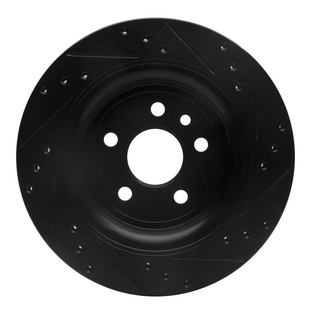 Dynamic Friction Company 633-27060L DFC Brake Rotor - Drilled And Slotted - Black
