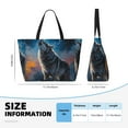thumbnail image 4 of Disketp Lonely Night Sky Wolf Bolsa de Playa de Gran Capacidad, Bolso Impermeable y a Prueba de Arena para Mujer, Ideal para Playa, Piscina y Natación, 4 of 7