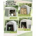 thumbnail image 3 of Shelter Storage Shed,Portable Garage Carport for Motorcycle,Boat, or Garden Tools,Bicycle Storage Shed with Roll-Up Zipper Door and Vent,Motorcycle Shelter with Waterproof PE Tarp, 3 of 7
