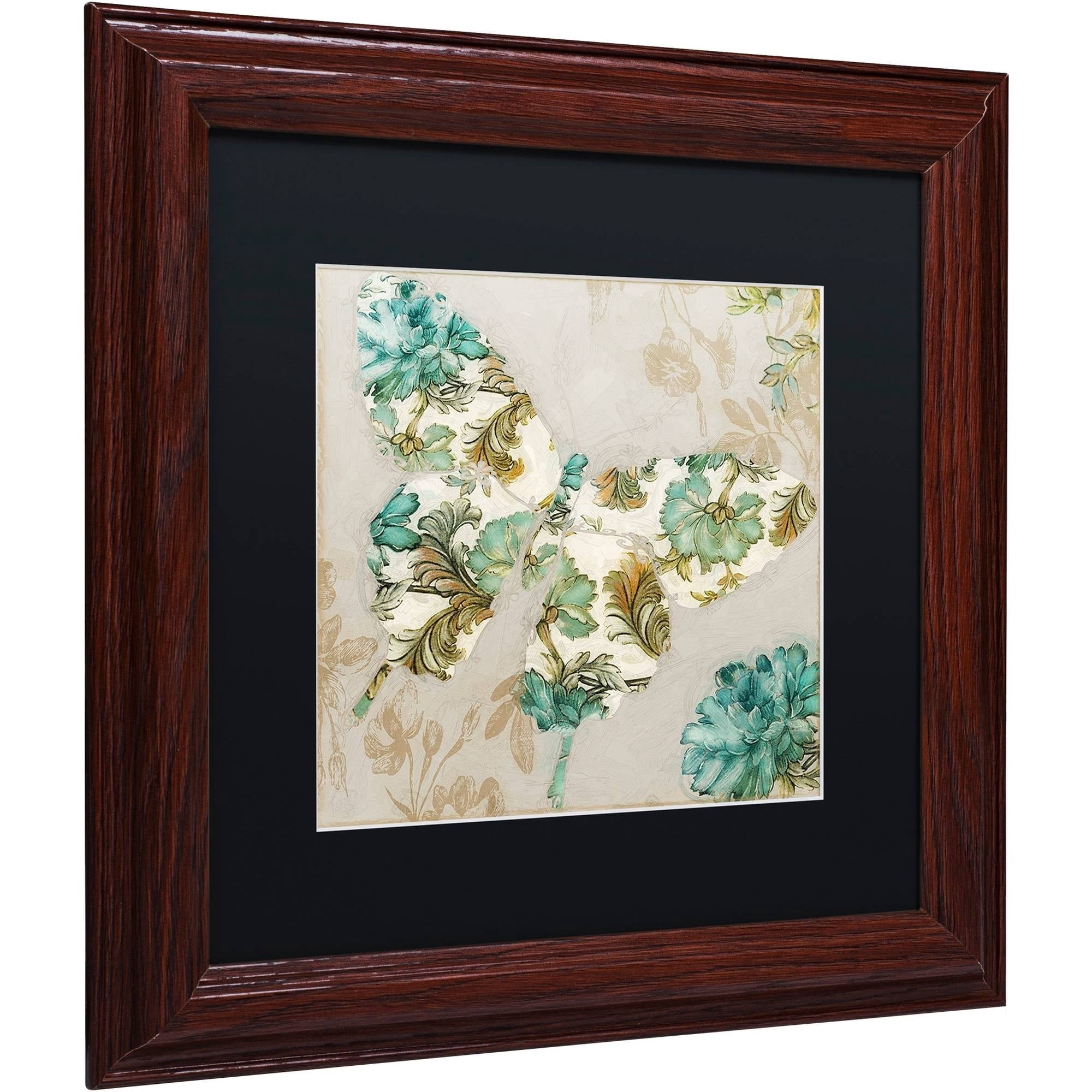 Trademark Fine Art "Winged Tapestry II" Canvas Art by Color Bakery Black Matte, Wood Frame