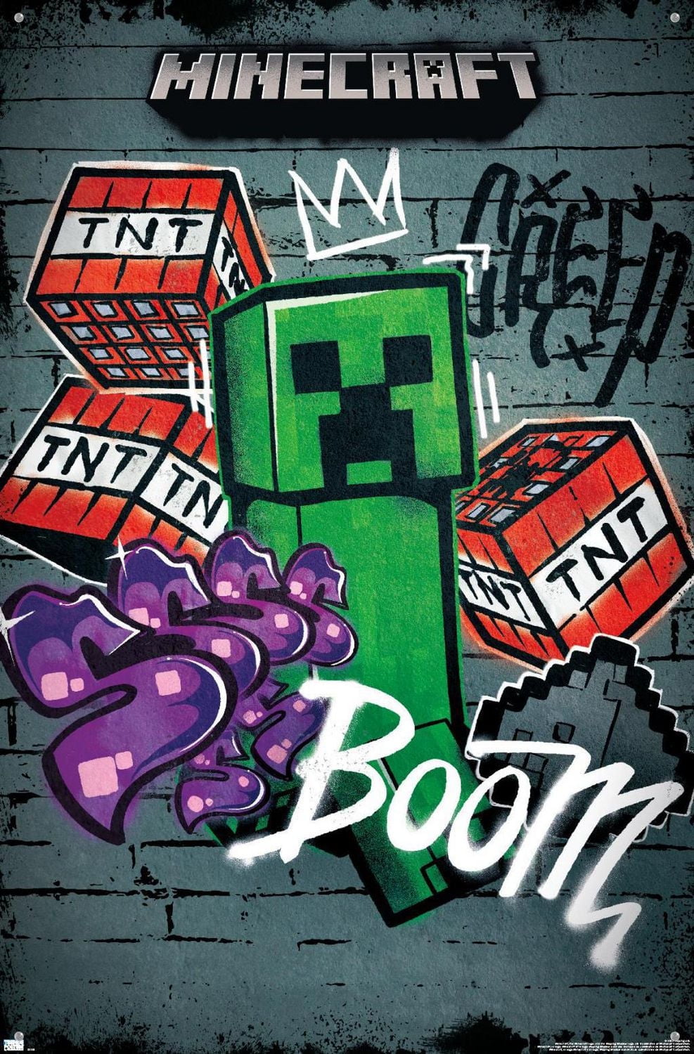 Minecraft - Creeper Do Not Enter Wall Poster, 22.375" x 34"