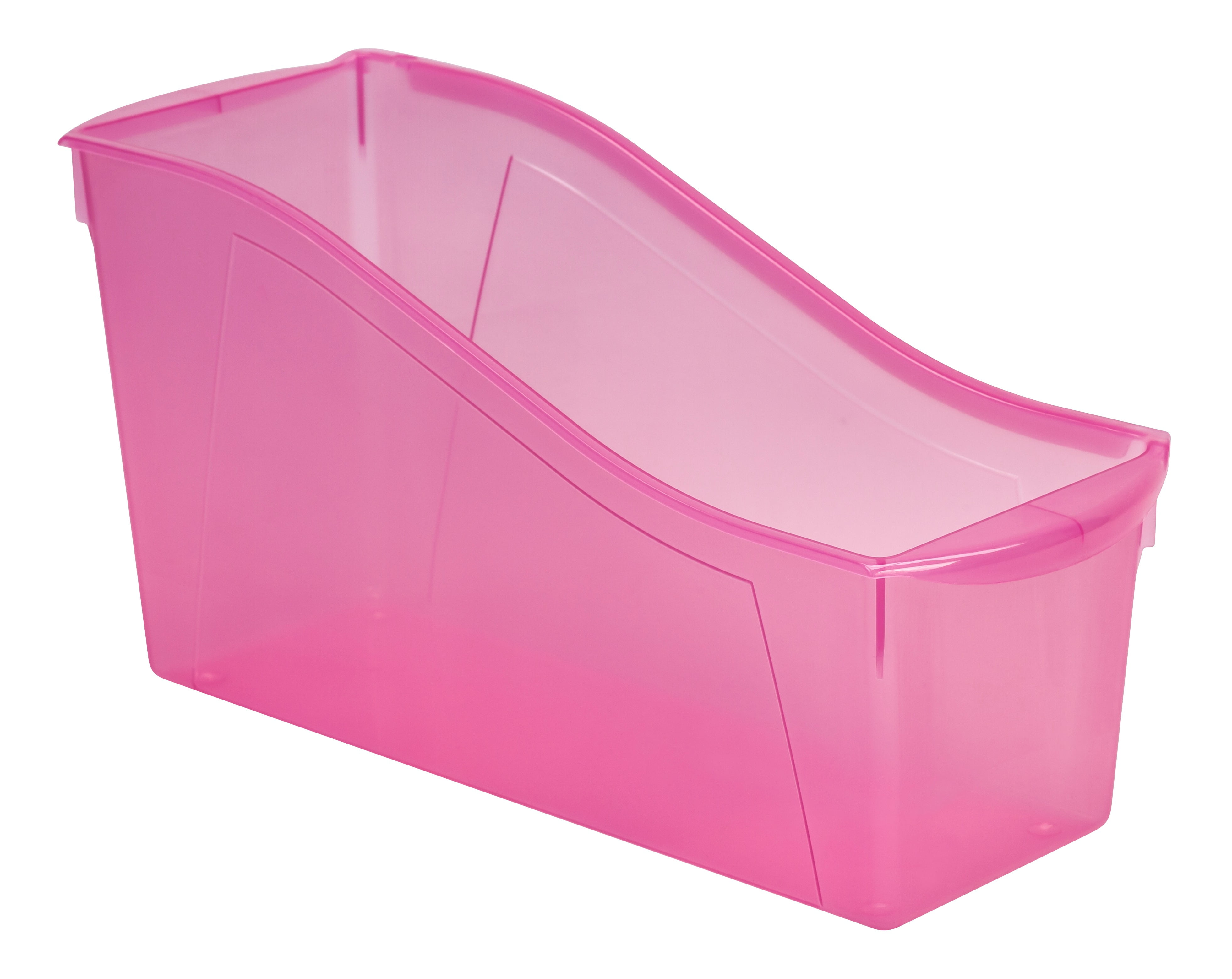 Buy Pen + Gear Plastic Desktop Book Organzer Bin, Clear Pink Online at