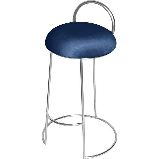 Meridian Furniture Ring Navy Velvet Counter Stool