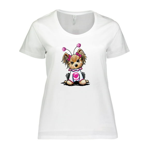 Inktastic Love Bug Yorkie Women's Plus Size T-Shirt