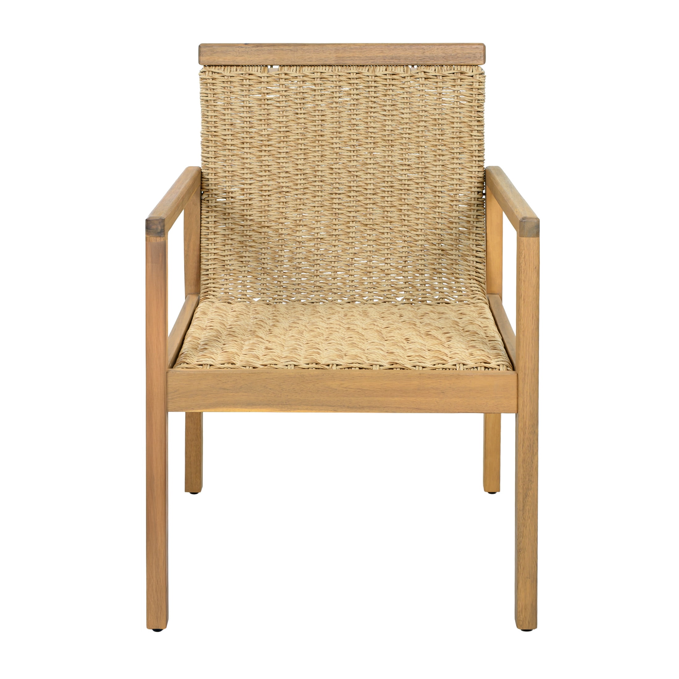 Christopher Knight Home 7-Piece Coastal Outdoor Wood Dining Set, Teak Oval Table and Light Teak Wicker Chairs
