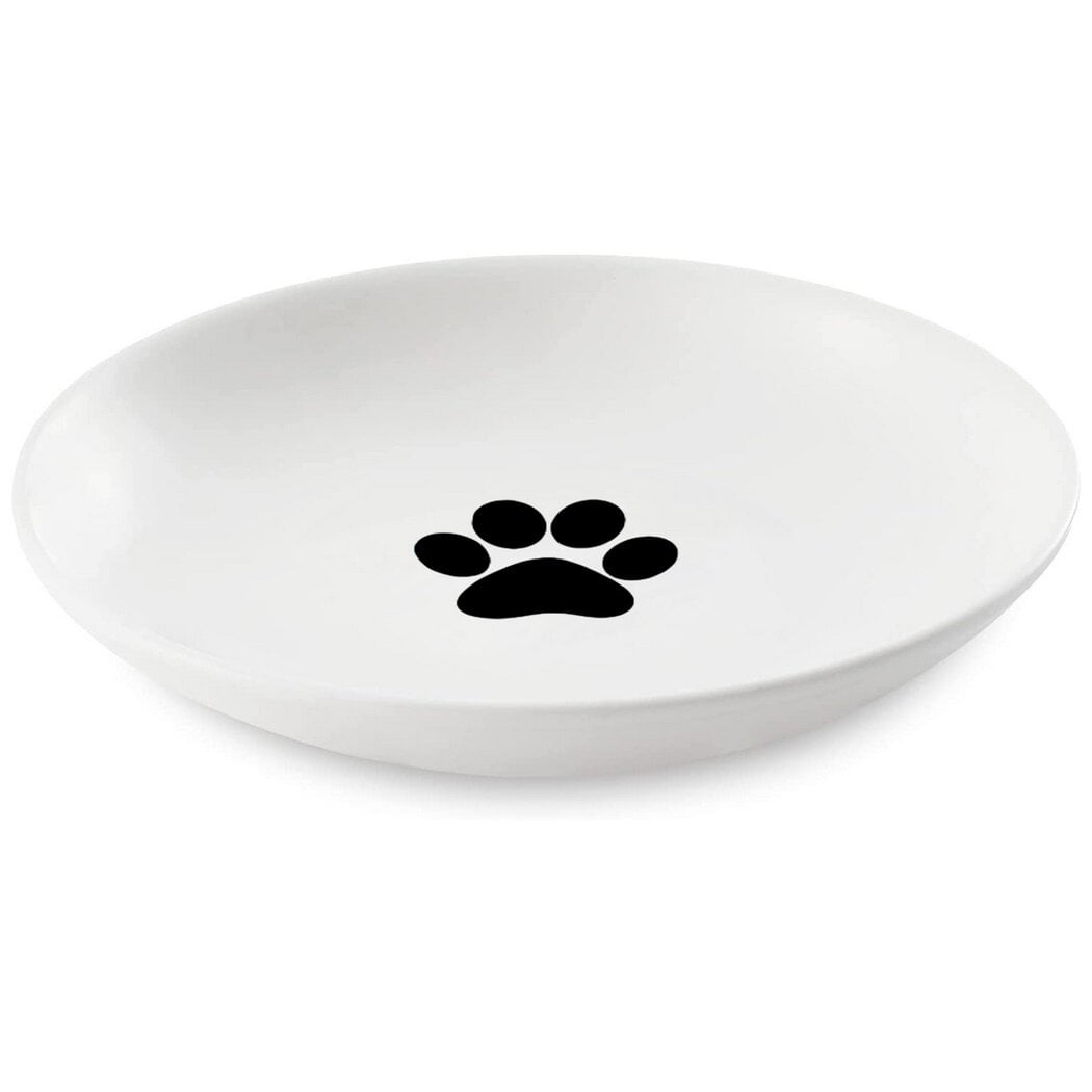 Peppapet Ceramic Cat Food Plates Cat Wet Food Bowls/Whisker Fatigue