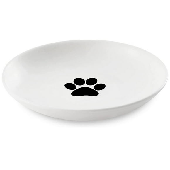 Peppapet Ceramic Cat Food Plates: Cat Wet Food Bowls/Whisker Fatigue Cat Dishes & Shallow Bowls for Kittens and Small Animals