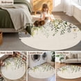 thumbnail image 5 of Round Rug 7Ft Washable Non-Slip, Eucalyptus Leaves Circle Area Rugs for Living Room Bedroom, Green Summer Botanical Rustic Indoor Floor Mats Carpet Runner for Home Decor Aesthetic, 5 of 8