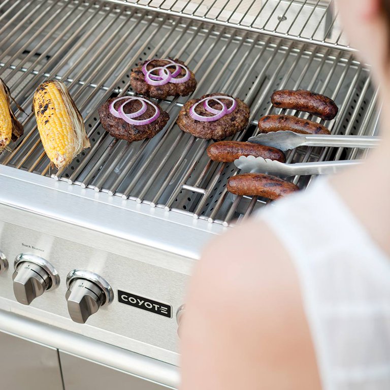 Coyote Stainless Steel Freestanding Builder Grill with Infrared Sear  Burner, Rotisserie u0026 Wind Guard, 36-Inch, Natural Gas, Single Side Burner -  Walmart.com