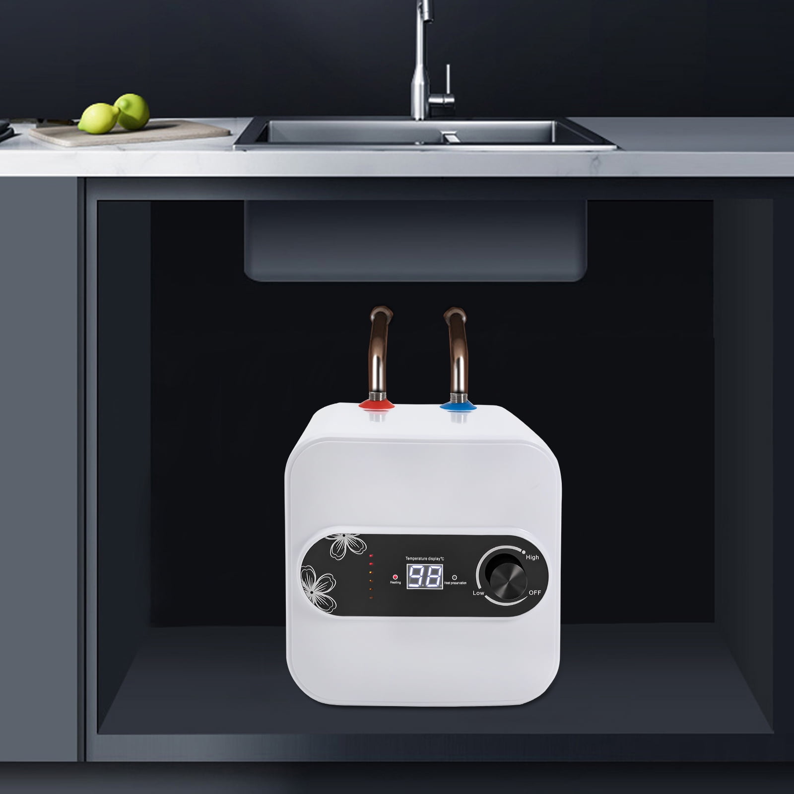 DENEST 1.5KW Instant Point of Use Hot Water Heater For RV Trailer Bathroom Under Sink