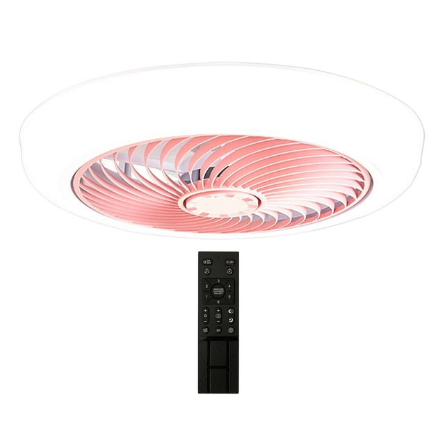 Ceiling Lights with Fans Chandelier Dimmable LED Adjustable Wind Speeds Fan Lamp Pink