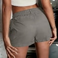 thumbnail image 5 of Womens Shorts Casual Spring Summer Chic Button Front Relaxed Fit Elastic Waistband Solid Cargo Beach Vacation Trendy 2025 with Pockets XS-XL, 5 of 9