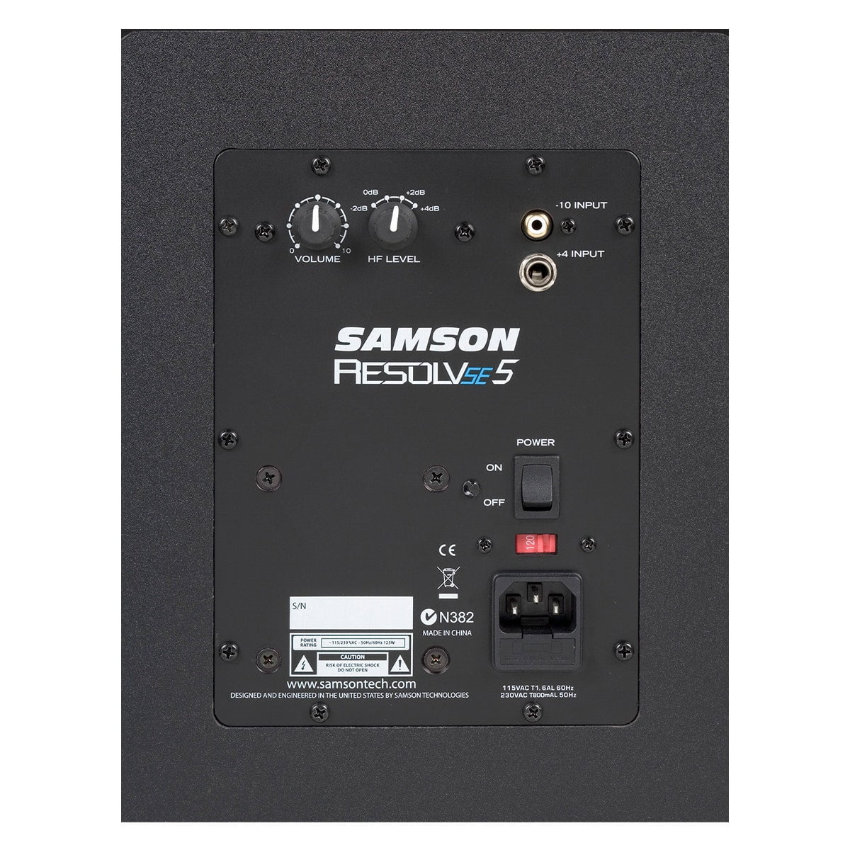Samson Resolv SE5 2-Way Active 5" Studio Reference Monitor, 45Hz to 27kHz Frequency Response, 70 Watts RMS Power, 10kOhms Input Impedance