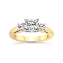 5 Carat IGI Certified Cushion Shape Lab Grown Diamond Engagement Ring | 14K Yellow Gold |Jia Secret Double Halo Eternity Diamond Ring | FG-VS1-VS2 Quality Friendly Diamonds