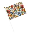 thumbnail image 3 of Handheld Flag Double-Sided Hand Waving Flag 8.2×5.5in Used For Team Activities Or Decoration In Decorative Places Fall Flowers Lily Flower Butterflies Bees Six Piece, 3 of 8