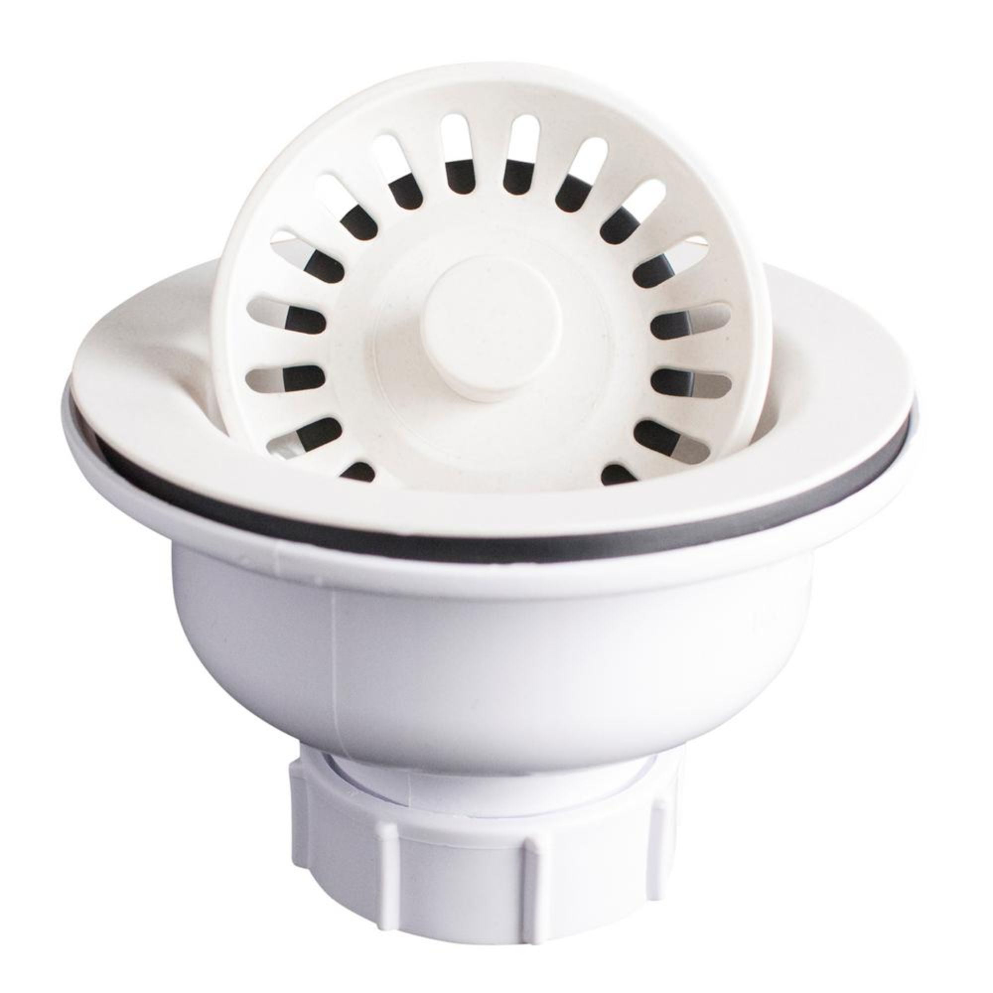 Karran QBSWH 4-1/2 in. Kitchen Sink Basket Strainer in White