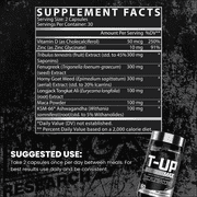 Nutrex Research T-Up Max Testosterone Support for Men 60 Capsules