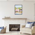 thumbnail image 3 of Stupell Industries Pink Tropical Cottage Landscape Painting Black Framed Art Print Wall Art, 24 x 30, 3 of 9