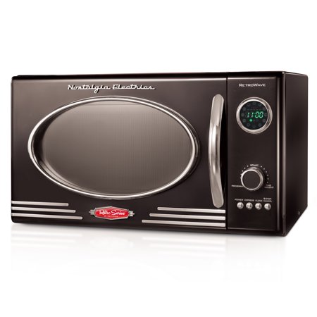 Nostalgia RMO4BK Retro 0.9 Cubic Foot 800-Watt Countertop Microwave Oven - Black